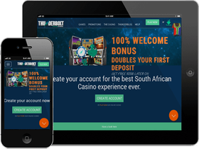 Thunderbolt Casino is available on Desktop or Mobile Phone